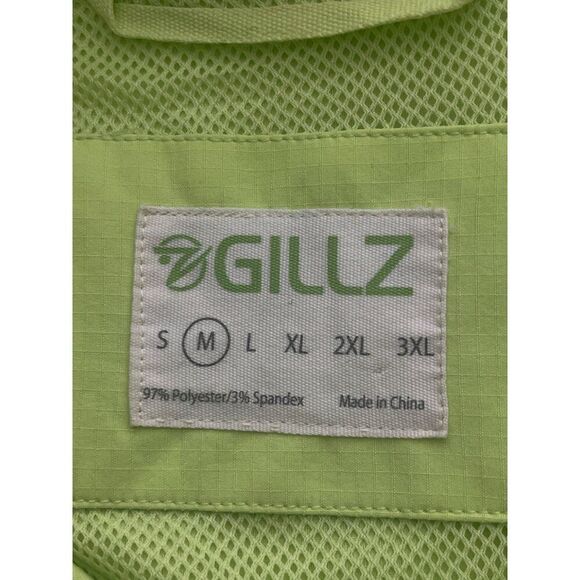 Gillz  Men Lime Green Short Sleeve Fishing Shirt Size M - Picture 9 of 12